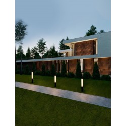 Sandy Black Aluminium Polycarbonate Diffuser LED 14 Watt 220-240 Volt 643Lm 3000K IP54 D: 13 H: 60 cm 