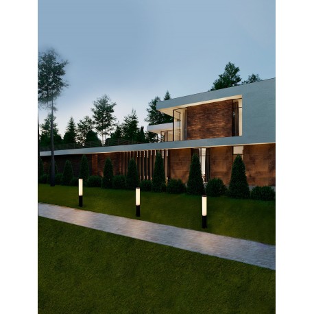 Sandy Black Aluminium Polycarbonate Diffuser LED 14 Watt 220-240 Volt 643Lm 3000K IP54 D: 13 H: 60 cm 