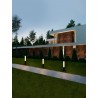 Sandy Black Aluminium Polycarbonate Diffuser LED 14 Watt 220-240 Volt 643Lm 3000K IP54 D: 13 H: 60 cm
