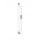 Sandy Black Aluminium Polycarbonate Diffuser LED 27 Watt 220-240 Volt 1560Lm 3000K IP54 D: 13 H: 120 cm 