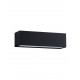 Sandy Black Aluminium Glass Diffuser LED 10 Watt 220-240 Volt 686Lm 3000K IP54 Light up & down L: 23 W: 6.5 H: 6.5 cm 