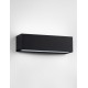 Sandy Black Aluminium Glass Diffuser LED 10 Watt 220-240 Volt 686Lm 3000K IP54 Light up & down L: 23 W: 6.5 H: 6.5 cm 