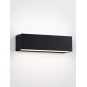 Sandy Black Aluminium Glass Diffuser LED 10 Watt 220-240 Volt 686Lm 3000K IP54 Light up & down L: 23 W: 6.5 H: 6.5 cm 