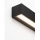 Sandy Black Aluminium Glass Diffuser LED 10 Watt 220-240 Volt 686Lm 3000K IP54 Light up & down L: 23 W: 6.5 H: 6.5 cm 