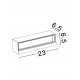 Sandy White Aluminium Glass Diffuser LED 10 Watt 220-240 Volt 686Lm 3000K IP54 Light up & down L: 23 W: 6.5 H: 6.5 cm 