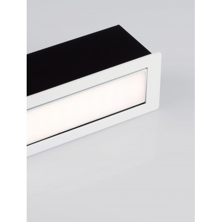 Sandy White Aluminium Polycarbonate Diffuser LED 6 Watt 220-240 Volt 370Lm 3000K IP54 L: 17.6 W: 6.3 H: 6.25 cm Cut out: L: 1