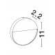 Sandy White Aluminium Polycarbonate Diffuser LED 3 Watt 220-240 Volt 147Lm 3000K IP54 D: 11 W: 2.2 cm 