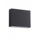 Sandy Black Aluminium Glass Diffuser LED 7 Watt 220-240 Volt 416Lm 3000K IP54 Light up & down L: 11.5 W: 3 H: 9 cm 