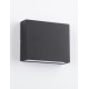 Sandy Black Aluminium Glass Diffuser LED 7 Watt 220-240 Volt 416Lm 3000K IP54 Light up & down L: 11.5 W: 3 H: 9 cm 