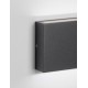 Sandy Black Aluminium Glass Diffuser LED 7 Watt 220-240 Volt 416Lm 3000K IP54 Light up & down L: 11.5 W: 3 H: 9 cm 