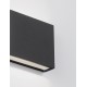 Sandy Black Aluminium Glass Diffuser LED 7 Watt 220-240 Volt 416Lm 3000K IP54 Light up & down L: 11.5 W: 3 H: 9 cm 