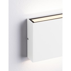Sandy White Aluminium Glass Diffuser LED 7 Watt 220-240 Volt 491Lm 3000K IP54 Light up & down L: 11.5 W: 3 H: 9 cm 