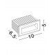 Sandy White Acrylic Polycarbonate Diffuser LED 1 Watt 220-240 Volt 29Lm 3000K IP54 L: 10 W: 6.5 H: 5 cm Cut out: L: 9 W: 6.2 