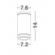 Sandy Black Aluminium Polycarbonate Diffuser LED GU10 1x10 Watt 100-240 Volt IP54 bulb excluded D: 7.6 H: 14 cm 