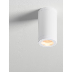 Sandy White Aluminium Polycarbonate Diffuser LED GU10 1x10 Watt 100-240 Volt IP54 bulb excluded D: 7.6 H: 14 cm 