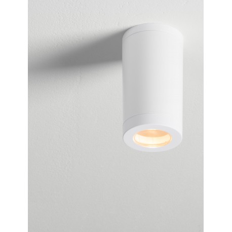 Sandy White Aluminium Polycarbonate Diffuser LED GU10 1x10 Watt 100-240 Volt IP54 bulb excluded D: 7.6 H: 14 cm 