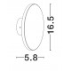 Sandy White Acrylic Polycarbonate Diffuser LED 8 Watt 220-240 Volt 756Lm 3000K IP65 D: 16.5 W: 5.8 