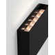 Sandy Black Acrylic Polycarbonate Diffuser LED 13 Watt 220-240 Volt 788Lm 3000K IP65 Light up & down L: 20 W: 3.9 H: 12.5 cm 