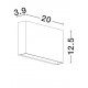 Sandy Black Acrylic Polycarbonate Diffuser LED 13 Watt 220-240 Volt 788Lm 3000K IP65 Light up & down L: 20 W: 3.9 H: 12.5 cm 