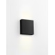 Sandy Black Acrylic Polycarbonate Diffuser LED 6 Watt 220-240 Volt 421Lm 3000K IP65 Light up & down L: 13 W: 4 H: 14 cm 