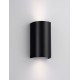Sandy Black Acrylic Polycarbonate Diffuser LED GU10 2x10 Watt 100-240 Volt IP65 bulb excluded L: 11 W: 8.5 H: 19.5 cm 