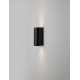 Sandy Black Acrylic Polycarbonate Diffuser LED GU10 2x10 Watt 100-240 Volt IP65 bulb excluded L: 11 W: 8.5 H: 19.5 cm 