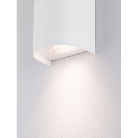 Sandy White Acrylic Polycarbonate Diffuser LED GU10 2x10 Watt 100-240 Volt IP65 bulb excluded L: 11 W: 8.5 H: 19.5 cm 