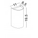 Sandy White Acrylic Polycarbonate Diffuser LED GU10 2x10 Watt 100-240 Volt IP65 bulb excluded L: 11 W: 8.5 H: 19.5 cm 