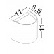 Sandy Black Acrylic Polycarbonate Diffuser LED GU10 1x10 Watt 100-240 Volt IP65 bulb excluded L: 11 W: 8.5 H: 11 cm 