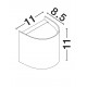 Sandy White Acrylic Polycarbonate Diffuser LED GU10 1x10 Watt 100-240 Volt IP65 bulb excluded L: 11 W: 8.5 H: 11 cm 