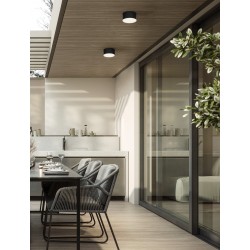 Sandy Black Aluminium Polycarbonate LED 10 Watt 100-240 Volt 655Lm 3000K IP65 Beam Angle 109° D: 12 H: 6 cm 