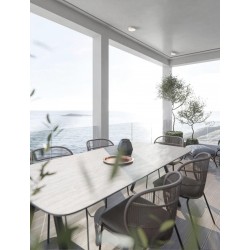 Sandy White Aluminium Polycarbonate LED 20 Watt 100-240 Volt 1485Lm 3000K IP65 Beam Angle 110° D: 22 H: 6 cm 