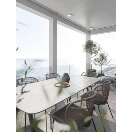 Sandy White Aluminium Polycarbonate LED 20 Watt 100-240 Volt 1485Lm 3000K IP65 Beam Angle 110° D: 22 H: 6 cm 