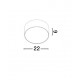 Sandy White Aluminium Polycarbonate LED 20 Watt 100-240 Volt 1485Lm 3000K IP65 Beam Angle 110° D: 22 H: 6 cm 