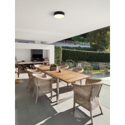 Sandy Black Aluminium Polycarbonate LED 20 Watt 100-240 Volt 1485Lm 3000K IP65 Beam Angle 110° D: 22 H: 6 cm 