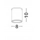 Sandy Black Aluminium & Glass Diffuser LED 9 Watt 100-240 Volt 716Lm 3000K IP65 Beam Angle 18° D: 8 H: 10 cm 