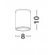 Sandy White Aluminium & Glass Diffuser LED 9 Watt 100-240 Volt 716Lm 3000K IP65 Beam Angle 18° D: 8 H: 10 cm 