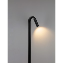 Sandy Black Aluminium & Clear Glass LED 5Watt 100-240 Volt 183Lm 3000K IP65 Beam Angle 72° L:20 W:3 H:60 cm 