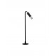 Sandy Black Aluminium & Smoking Glass LED 5Watt 100-240Volt 71Lm 3000K IP65 Beam Angle 92° D:12 W:17 H:60 cm 