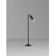 Sandy Black Aluminium & Smoking Glass LED 5Watt 100-240Volt 71Lm 3000K IP65 Beam Angle 92° D:12 W:17 H:60 cm 