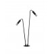 Sandy Black Aluminium & Smoking Glass LED 10Watt 100-240Volt 141Lm 3000K IP65 Beam Angle 92° D:15 W:52 H:80 cm 