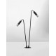 Sandy Black Aluminium & Smoking Glass LED 10Watt 100-240Volt 141Lm 3000K IP65 Beam Angle 92° D:15 W:52 H:80 cm 