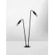 Sandy Black Aluminium & Smoking Glass LED 10Watt 100-240Volt 141Lm 3000K IP65 Beam Angle 92° D:15 W:52 H:80 cm 