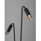 Sandy Black Aluminium & Smoking Glass LED 10Watt 100-240Volt 141Lm 3000K IP65 Beam Angle 92° D:15 W:52 H:80 cm 