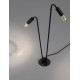 Sandy Black Aluminium & Smoking Glass LED 10Watt 100-240Volt 141Lm 3000K IP65 Beam Angle 92° D:15 W:52 H:80 cm 