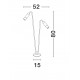 Sandy Black Aluminium & Smoking Glass LED 10Watt 100-240Volt 141Lm 3000K IP65 Beam Angle 92° D:15 W:52 H:80 cm 