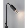 Sandy Black Aluminium & Smoking glass LED 5Watt 100-240Volt 71Lm 3000K IP65 Beam Angle 92° D:17 H:51 cm 