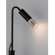 Sandy Black Aluminium & Smoking glass LED 5Watt 100-240Volt 71Lm 3000K IP65 Beam Angle 92° D:17 H:51 cm 