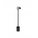 Sandy Black Aluminium & Glass LED 3Watt 100-240Volt 133Lm 3000K IP65 Beam Angle 45° D:6.5 W:6 H:50cm 