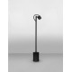 Sandy Black Aluminium & Glass LED 3Watt 100-240Volt 133Lm 3000K IP65 Beam Angle 45° D:6.5 W:6 H:50cm 